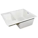 Мойка для кухни врезная Granicom G-011 50.2x60.2 см глубина чаши 20 см искусственный камень цвет жасмин