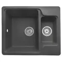 Мойка для кухни врезная Granicom G-011 50.2x60.2 см глубина чаши 20 см искусственный камень цвет темно-серый