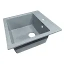 Мойка для кухни врезная Granicom G-021 50.5x46.3 см глубина чаши 20 см искусственный камень цвет серый