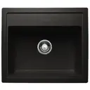 Мойка для кухни врезная Granicom G-023 50.5x61 см глубина чаши 21 см искусственный камень цвет антрацит