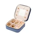 Шкатулка Clox 10x5 см вельвет цвет синий