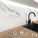 Стеновая панель Фартукофф Мрамор 300x60x0.15 см ПВХ цвет белый/серый/бежевый