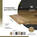 Столешница Завод невский ламинат 120x60x3.8 см Водостойкие плиты ДСП цвет дуб флагстафф