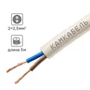 Провод Камкабель ПВС 2x2.5 5 м ГОСТ цвет белый