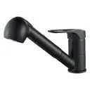 Смеситель для кухни Aloute A3133H выдвижной излив 14 см цвет черный матовый