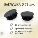 Заглушка Элимет ⌀73мм для профильной трубы 10 шт черная