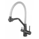 Смеситель для кухни Fmark FS0662-Q02 гибкий излив 23.7 см цвет графит