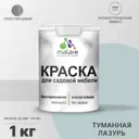 Краска для садовой мебели Malare Latex антисептическая полуглянцевая цвет туманная лазурь 1 кг