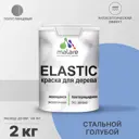 Краска для дерева Malare Wood универсальная антисептическая полуглянцевая цвет стальной голубой 2 кг