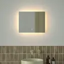 Зеркало для ванной Defesto Glow DF 2511SH с подсветкой 50x40см