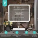 Зеркало MIXLINE Адриана 100x80 ШВ сенсорный выключатель светодиодная подсветка