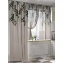 Комплект штор на ленте Helga Леангрос вуаль 260x150 см цвет бежевый HH524005
