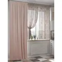 Комплект штор на ленте Helga Ледриорс вуаль 260x150 см цвет бежевый HH524183