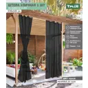 Штора на люверсах Tplus сетка 143x230 см цвет черный T025760