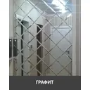 Панно Плиткадекор 102x204 см из зеркальной графитовой плитки 18x18 см с фацетом 10 мм