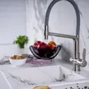 Мойка для кухни из искусственного камня Wisent WA10-12 Мрамор Бело-черный 480x410