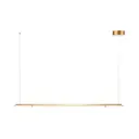 Светильник подвесной светодиодный Maytoni Plume Mod340pl-l28bs3k 14 м² теплый белый (желтый) свет цвет латунь