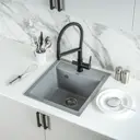 Мойка для кухни из искусственного камня Wisent WA45-15 Мрамор Серо-золотой 450x500