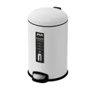 Мусорное ведро Java S-885-12w 12 глянцевый цвет белый