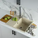 Мойка для кухни из искусственного камня Wisent MW650-30 крем 650x500