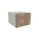 Навесной шкаф МС Валерия верхний горизонтальный 50x35.80x57.40 см фасад капучино МДФ каркас белый ЛДСП Сурская мебель