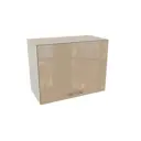 Навесной шкаф МС Валерия верхний горизонтальный 60x46x31.80 см фасад капучино МДФ каркас белый ЛДСП Сурская мебель