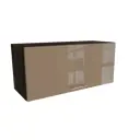 Навесной шкаф МС Валерия верхний горизонтальный 80x35.80x31.80 см фасад капучино МДФ каркас дуб ЛДСП Сурская мебель