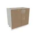 Напольный шкаф МС Валерия 2 дверцы 60x81.60x47.80 см фасад капучино МДФ каркас белый ЛДСП Сурская мебель