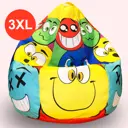 Кресло-мешок F78 Смайлы 60x60 см цвет желтый