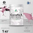 Краска для стен влажных помещений керамической кафельной плитки Malare Ceraflex Latex быстросохнущая матовая цвет парнасская роза 1 кг