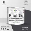 Краска-эмаль фасадная всесезонная Malare Pliolite по дереву бетону ОСБ плит быстросохнущая цвет RAL 7024 графитово-серый(темный) матовая 1.25 кг