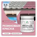 Краска резиновая Malare ProfleX Latex для фасадов интерьера мебели кровли цоколей быстросохнущая матовая цвет парнасская роза 0.5 кг