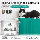 Эмаль для труб и радиаторов Malare EcoCorr быстросохнущая без запаха матовая цвет персидский зеленый 10 кг