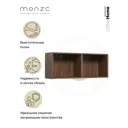 Полка Monze 100x25 см ЛДСП цвет орех карини/черный