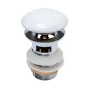 Донный клапан для ванны Aquanet 00333927 80 см ø50 с тросиком цвет белый