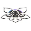 Люстра потолочная светодиодная Семь огней Feri с пультом управления 24 м² регулируемый белый свет цвет черный