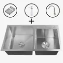 Мойка для кухни врезная с дозатором Big House Bh7843-Kds 43x78 см глубина чаши 21 см нержавеющая сталь цвет сатин