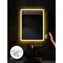 Зеркало для ванной Alfa mirrors Niko-57 с вилкой Niko-57AVzVt с подсветкой 50x70см
