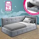 Кровать Ami Босс 103.5x83x210 см ЛДСП цвет серый