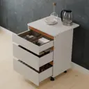 Напольный шкаф Валенсия со столешницей 3 выдвижных ящика 60x85x60 см фасад белый ЛДСП каркас белый ЛДСП Dipriz