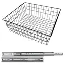 Выдвижная корзина с рамой Gtv Ko-Sr150-60-60-K в модуль 600 мм на шариковых направляющих 55.50x15x48.50 см цвет антрацит