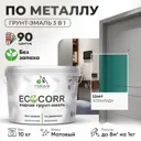 Грунт-эмаль по ржавчине 3 в 1 Malare EcoCorr антикоррозионная быстросохнущая матовая цвет атлантида 10 кг
