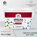 Краска для влажных помещений Malare Professional от плесени и грибка без запаха матовая цвет светло-серый 1 л
