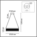 Люстра подвесная светодиодная Lumion Felisiti 8103/38l 7 м² нейтральный белый свет цвет черный