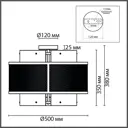 Люстра потолочная Lumion Zarina 8007/6c 6 ламп 12 м² цвет черный