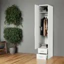 Шкаф распашной Шарм-Дизайн МШЯ-11 50x220x60 см ЛДСП цвет белый