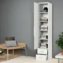 Шкаф распашной Шарм-Дизайн Мелодия МПЯ-11 50x220x45 см ЛДСП цвет белый