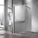 Душевая перегородка Vincea VSW-1H100MRB 100x200см черный профиль