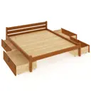 Кровать двуспльная Solarius Классика 170x63x200 см сплошное основание сосна цвет ольха