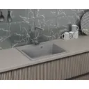 Мойка для кухни Bauedge Gr0126 20x37 см выпуск с сифоном в комплекте глубина чаши 18 см выпуск с сифоном в комплекте искусственный камень цвет темно-серый